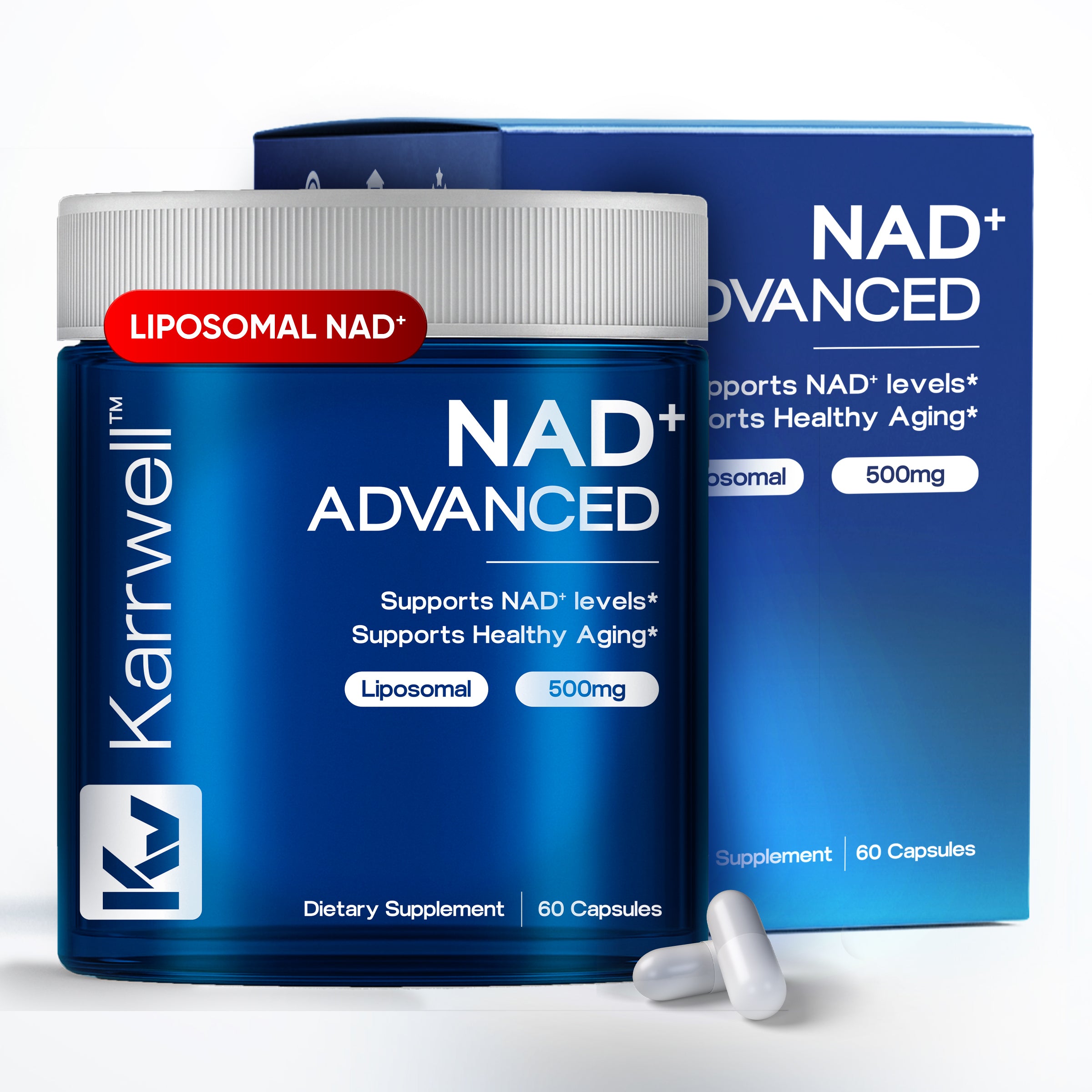 Karrwell NAD+ Advanced 500MG Liposomal NAD+ with Resveratrol